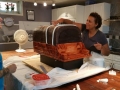 Wagon cake taking shape