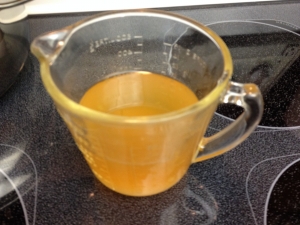 Pour off the liquid and this is your simple syrup