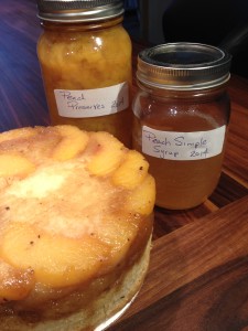 Fresh "brewed" Peach Simple Syrup